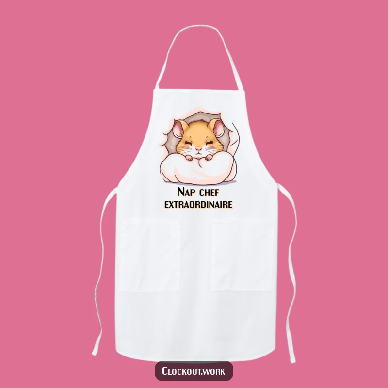 Funny Dormouse Chef Apron: Cook with Sleepy Charm