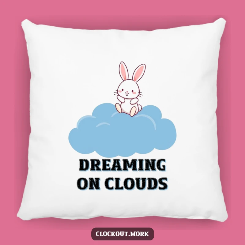 Funny Rabbit Cloud Hopper Pillow: Cozy Up with Dreamy Comfort and Bunny Love