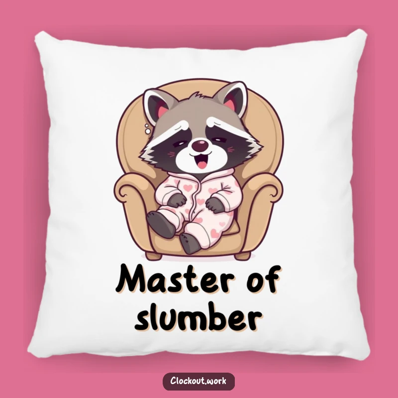 Soft Funny Raccoon Pajamas Pillow: Cozy Sleepy Comfort