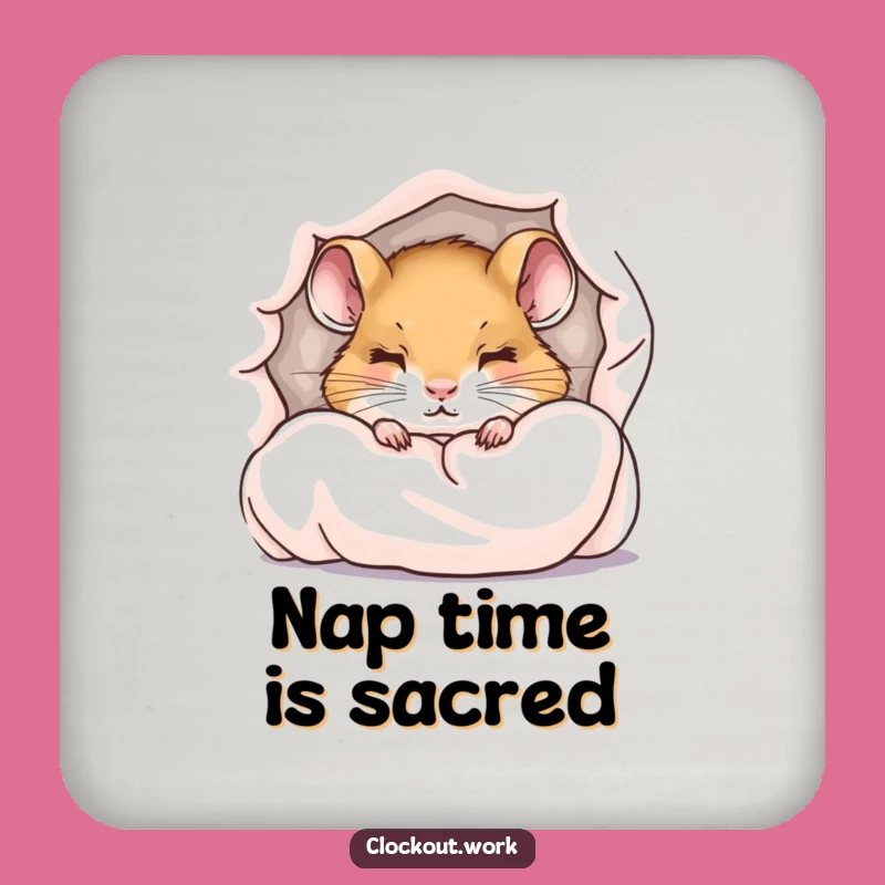 Funny Dormouse Sleepy Coaster: Protect Surfaces with Sweet Dreams