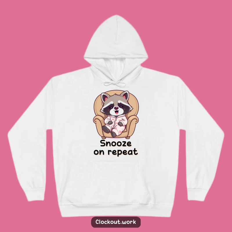 Cozy Funny Raccoon Pajamas Hoodie: Warm Sleepy Comfort Gift