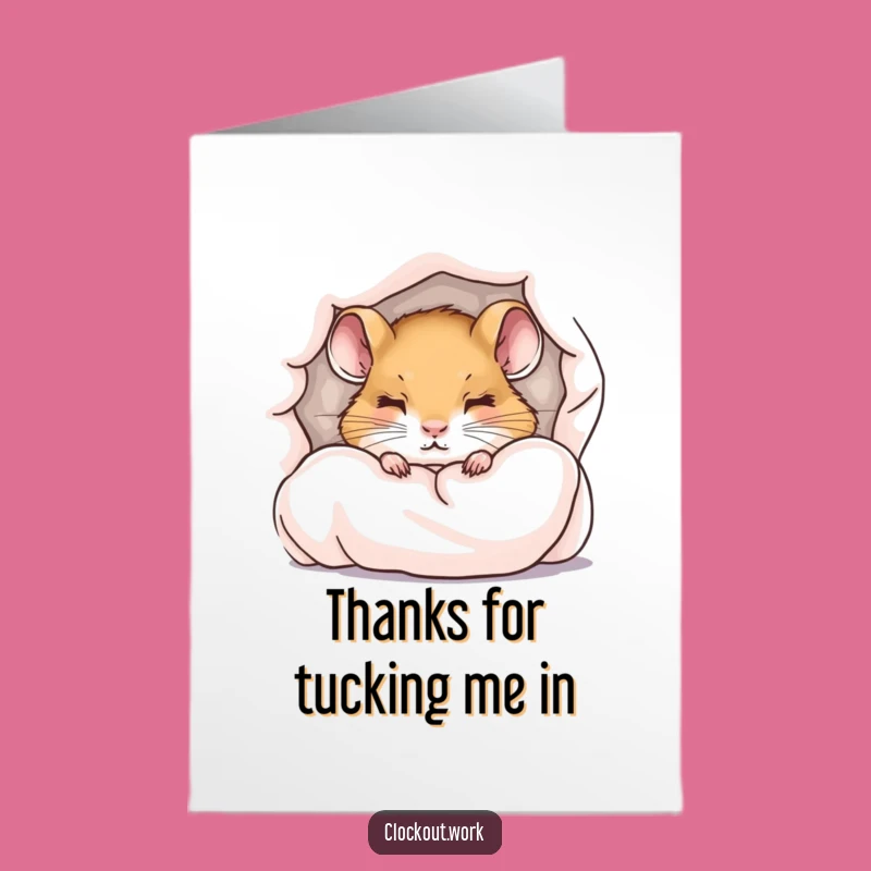 Free Printable Thank You Card: Sleepy Dormouse - Sweet Downloadable Gift!